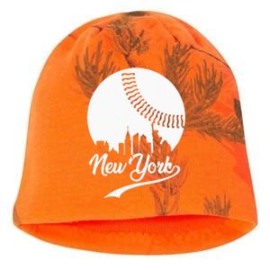 New York City Skyline Baseball Lover  Kati - Camo Knit Beanie