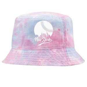 New York City Skyline Baseball Lover  Tie-Dyed Bucket Hat