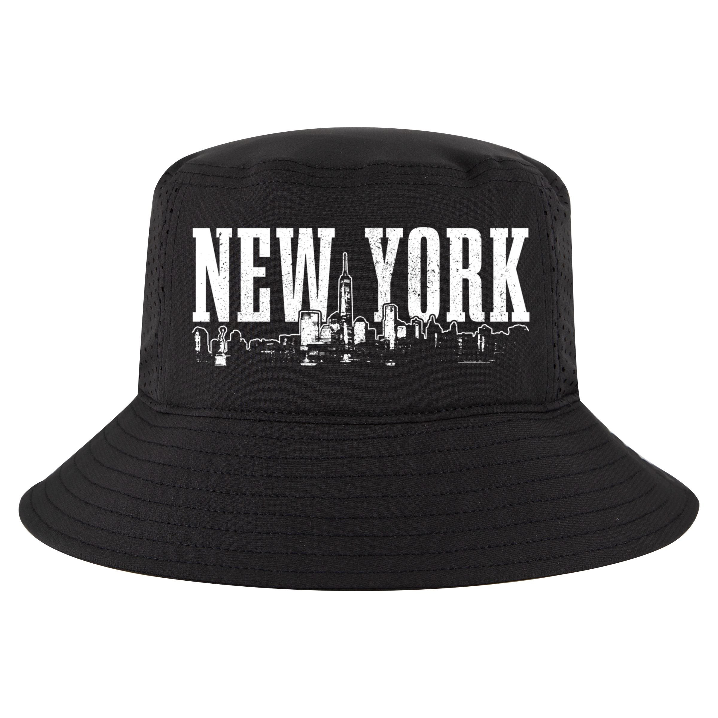 New York City Skyline Ny Vintage Nyc Cool Comfort Performance Bucket Hat