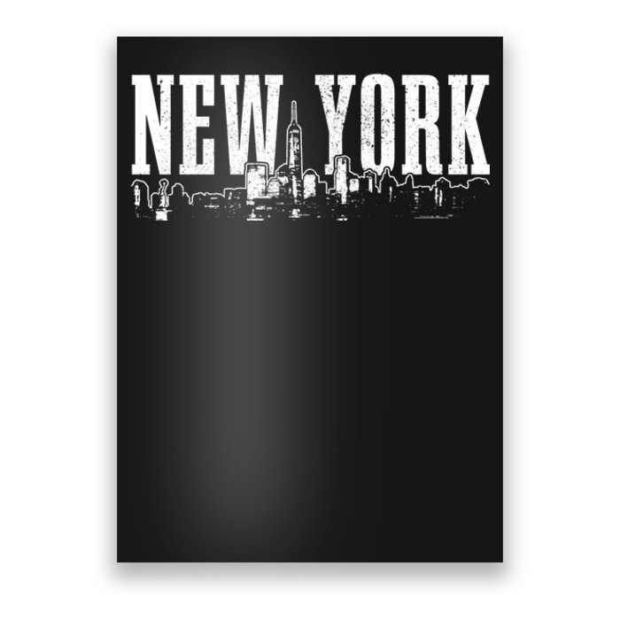 New York City Skyline Ny Vintage Nyc Poster