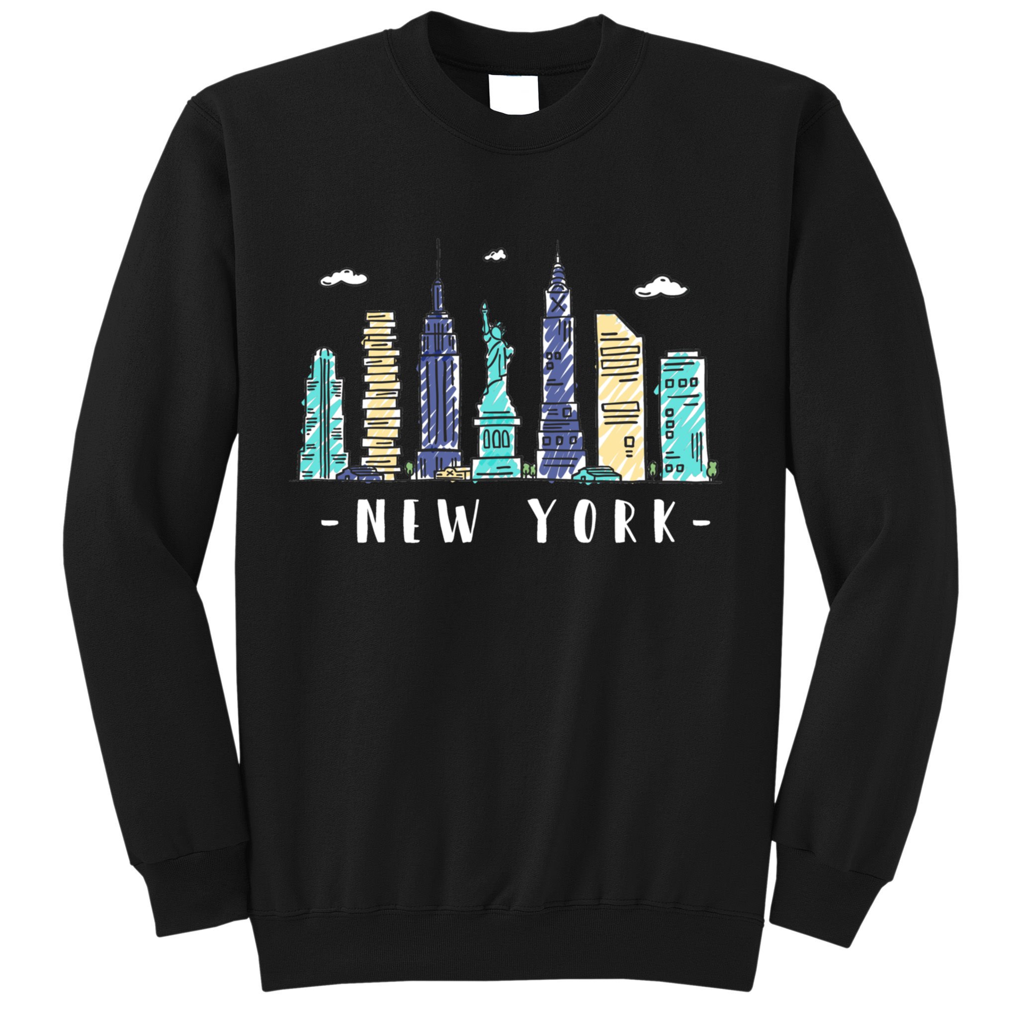 New York City Nyc Skyline Ny Watercolor Souvenir Gift Sweatshirt