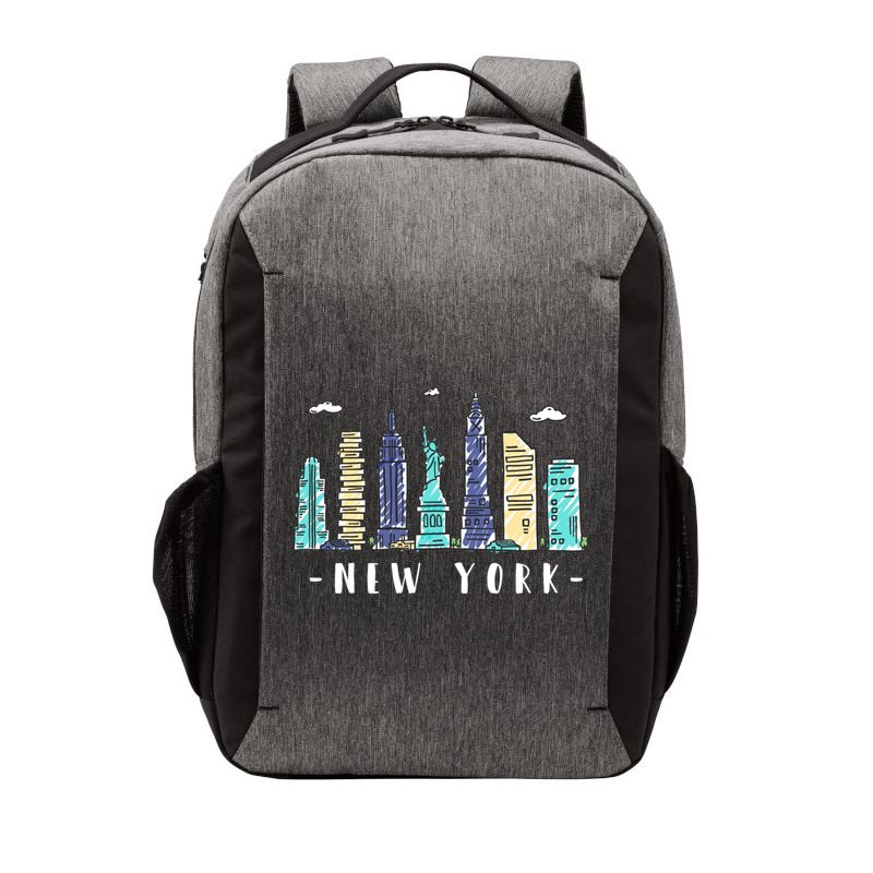 New York City Nyc Skyline Ny Watercolor Souvenir Gift Vector Backpack