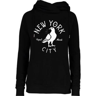 New York City Pigeon Nyc Animals And Birds Womens Funnel Neck Pullover Hood