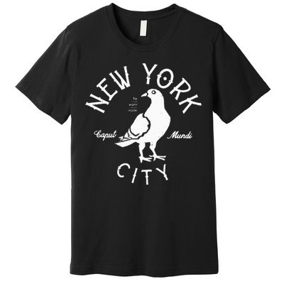 New York City Pigeon Nyc Animals And Birds Premium T-Shirt