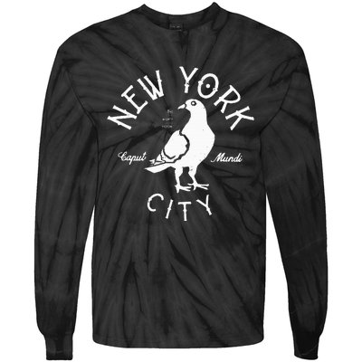 New York City Pigeon Nyc Animals And Birds Tie-Dye Long Sleeve Shirt