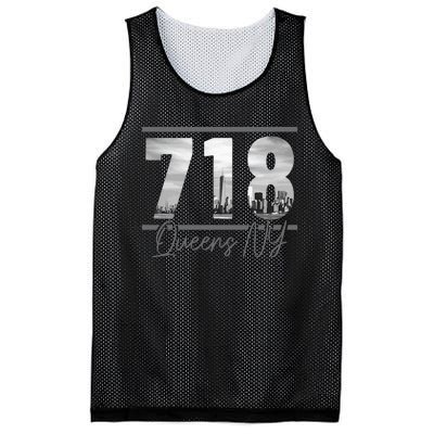 New York City 718 Area Code Skyline Queens Ny Nyc Vintage Mesh Reversible Basketball Jersey Tank