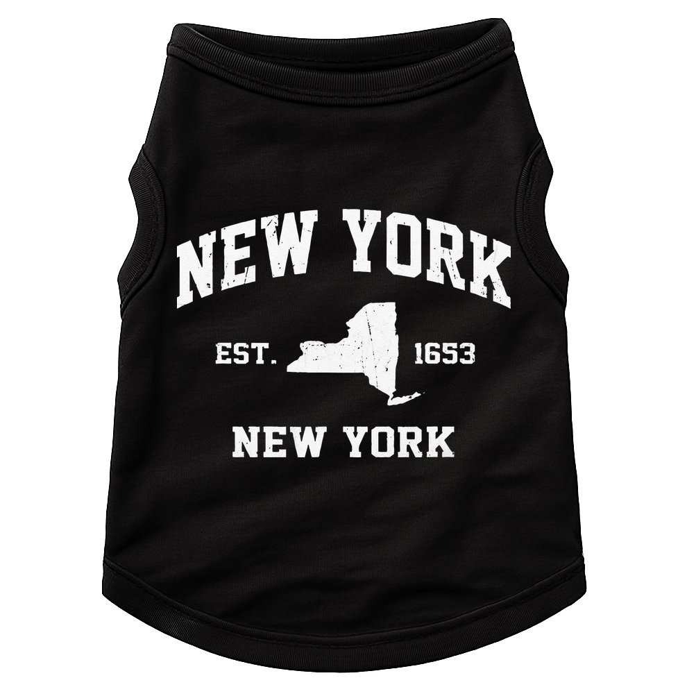 New York City NYC Vintage State Athletic Style Doggie Tank