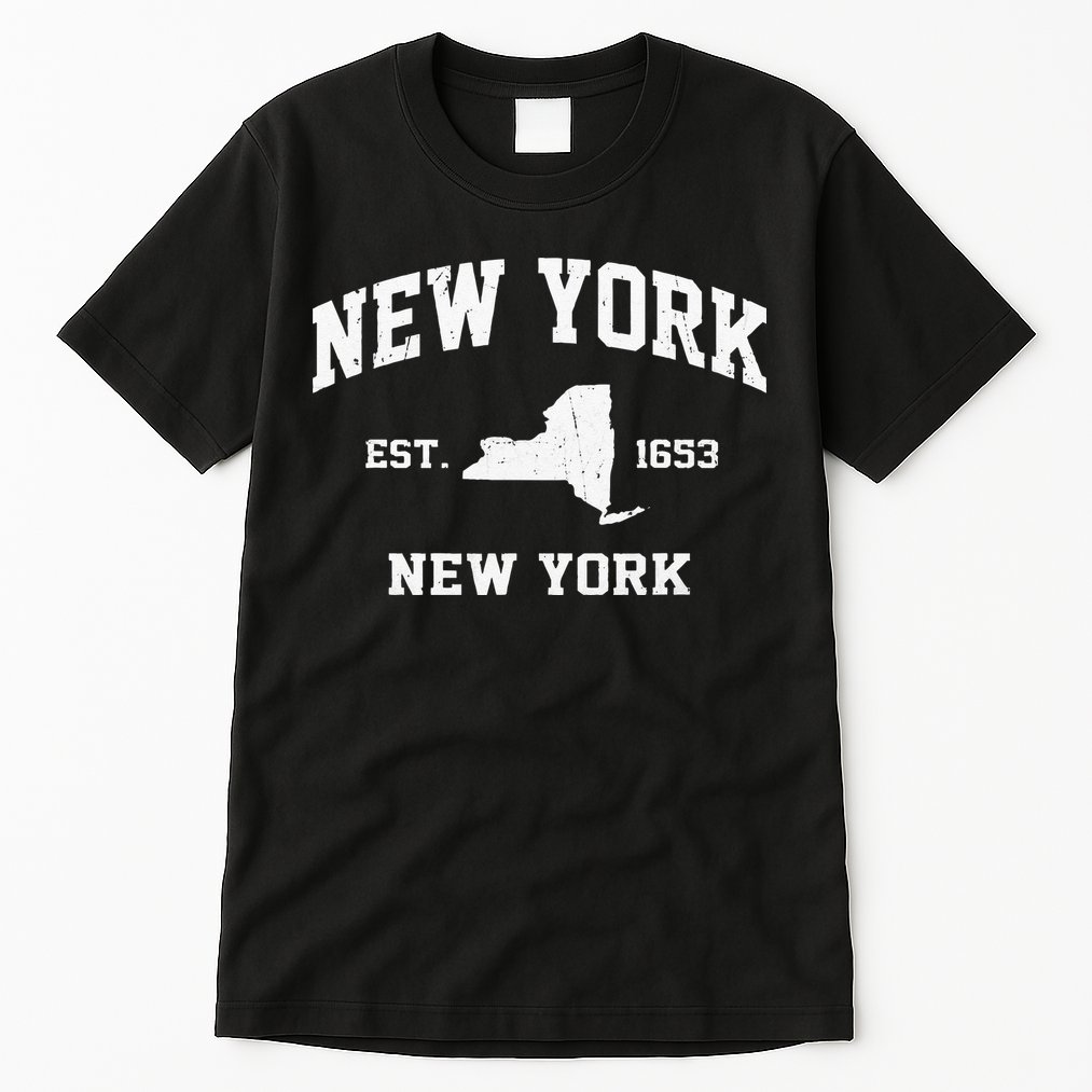 New York City NYC Vintage State Athletic Style Tall T-Shirt
