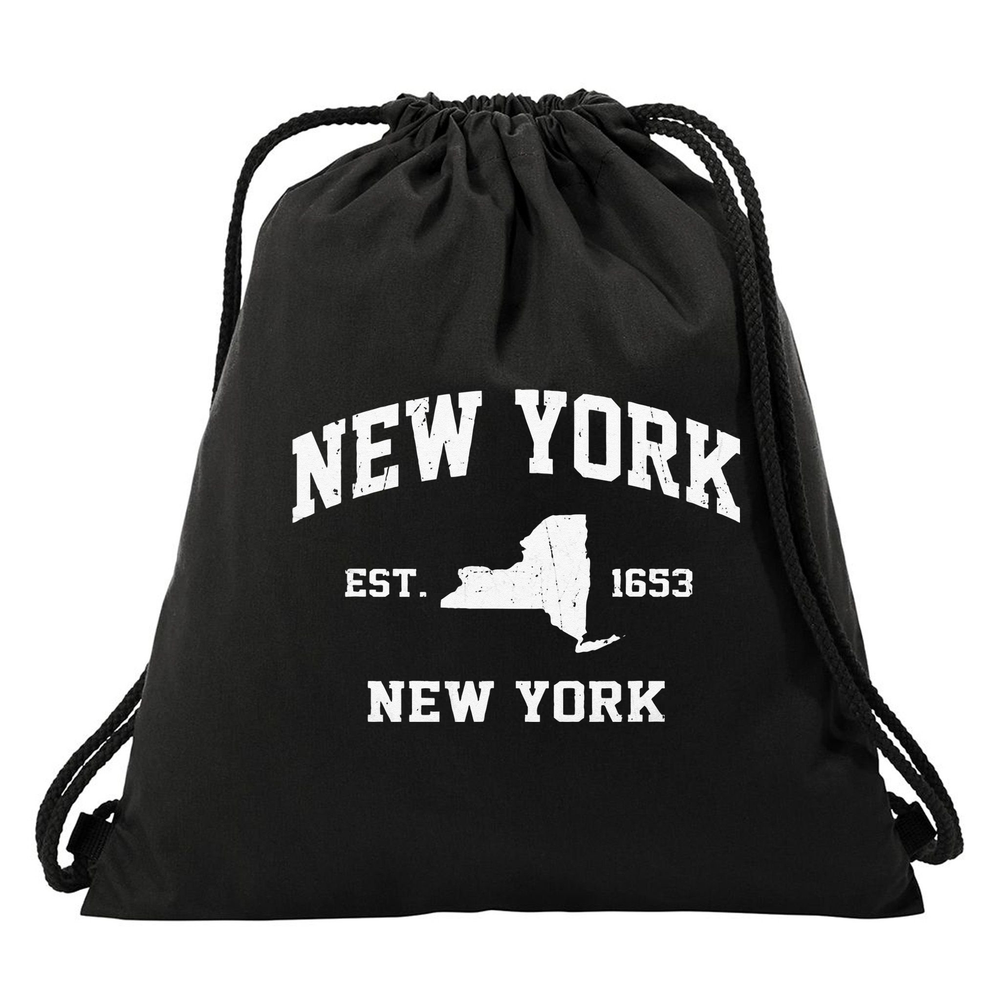 New York City NYC Vintage State Athletic Style Drawstring Bag