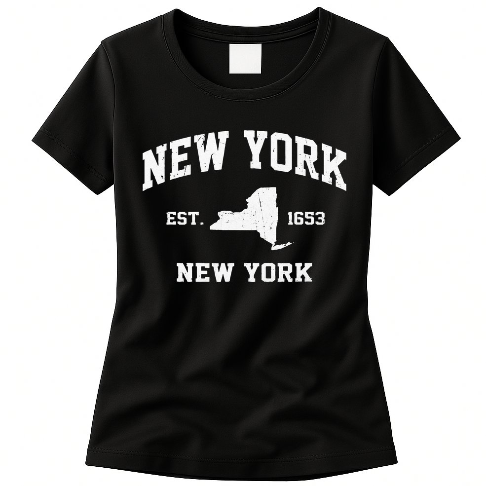 New York City NYC Vintage State Athletic Style Womens T-Shirt