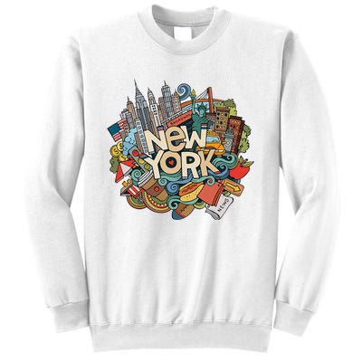 New York City Nyc Iconic Skyline Big Apple Gift Souvenir Sweatshirt