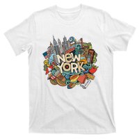 New York City Nyc Iconic Skyline Big Apple Gift Souvenir T-Shirt