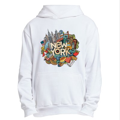 New York City Nyc Iconic Skyline Big Apple Gift Souvenir Urban Pullover Hoodie