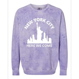 New York City Here We Come Vacation Road Trip Meaningful Gift Colorblast Crewneck Sweatshirt