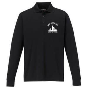 New York City Here We Come Vacation Road Trip Meaningful Gift Performance Long Sleeve Polo