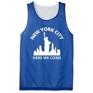 New York City Here We Come Vacation Road Trip Meaningful Gift Mesh Reversible Basketball Jersey Tank