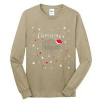 New York City Merry Christmas Manhattan Library Drawing Tall Long Sleeve T-Shirt