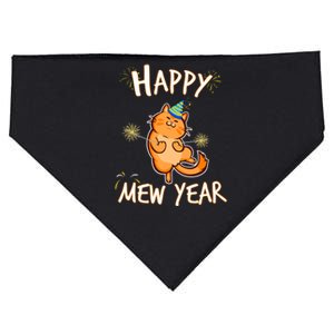 New Year Cat New Year's Eve Party Countdown Kitten Cat Lover USA-Made Doggie Bandana