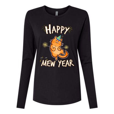 New Year Cat New Year's Eve Party Countdown Kitten Cat Lover Womens Cotton Relaxed Long Sleeve T-Shirt