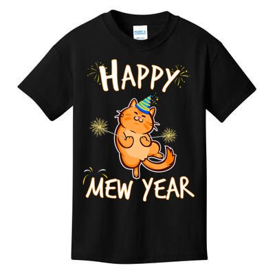 New Year Cat New Year's Eve Party Countdown Kitten Cat Lover Kids T-Shirt