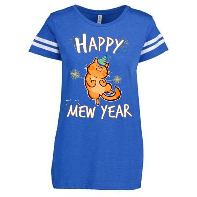 New Year Cat New Year's Eve Party Countdown Kitten Cat Lover Enza Ladies Jersey Football T-Shirt