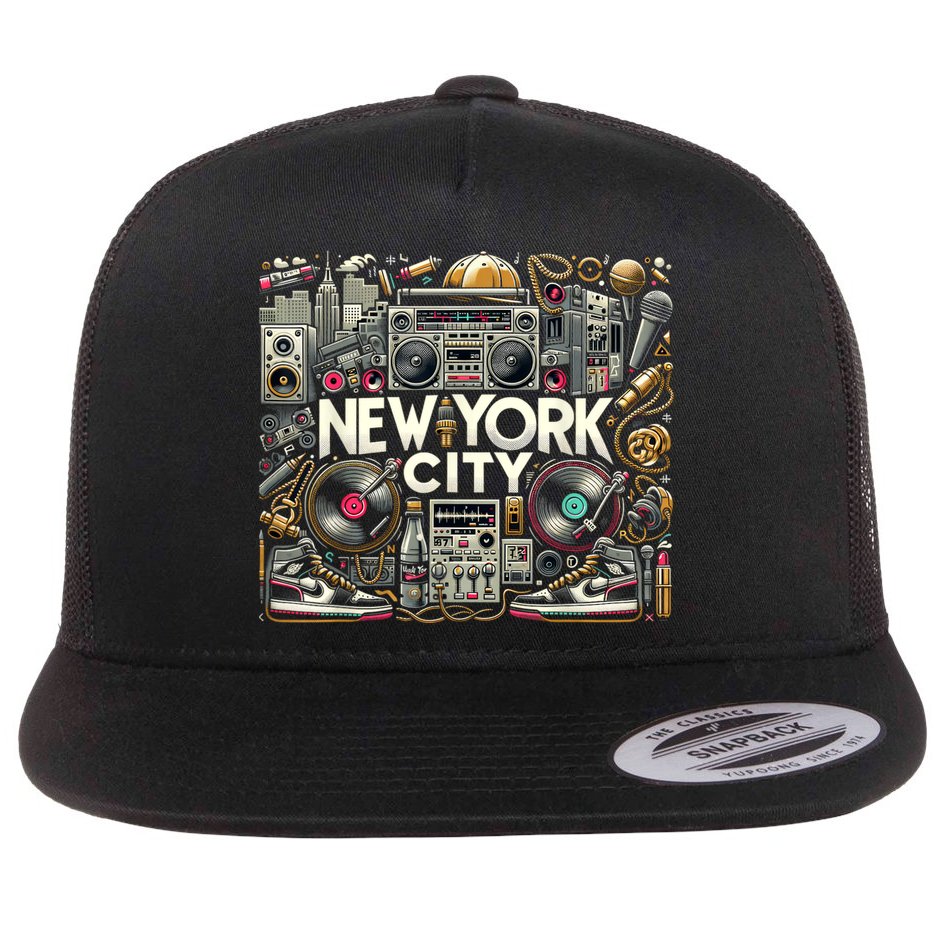 New York City Hip Hop | Women (Xs 6xl+) | Graphic Flat Bill Trucker Hat