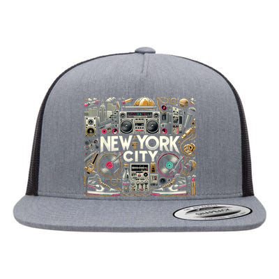 New York City Hip Hop | Women (Xs 6xl+) | Graphic Flat Bill Trucker Hat