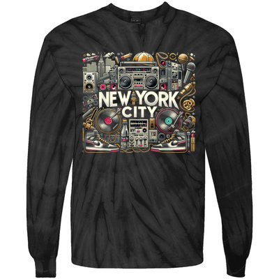 New York City Hip Hop | Women (Xs 6xl+) | Graphic Tie-Dye Long Sleeve Shirt