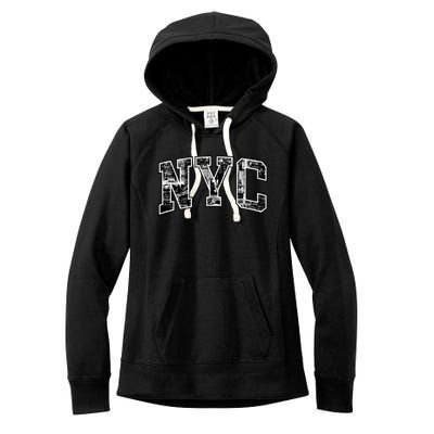 New York City Gift Big Apple Nyc Gift Funny Gift Women's Fleece Hoodie