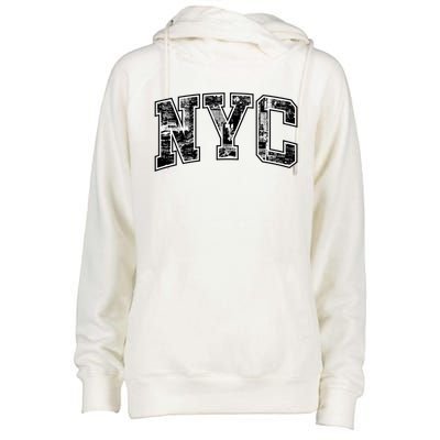 New York City Gift Big Apple Nyc Gift Funny Gift Womens Funnel Neck Pullover Hood