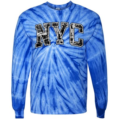 New York City Gift Big Apple Nyc Gift Funny Gift Tie-Dye Long Sleeve Shirt