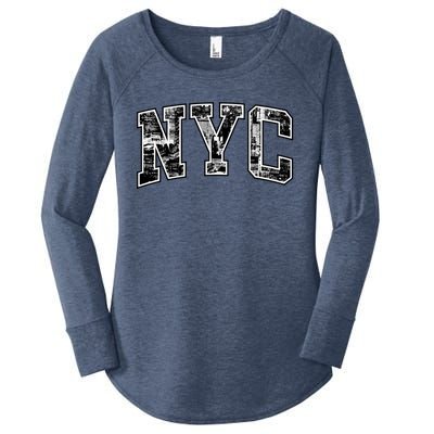 New York City Gift Big Apple Nyc Gift Funny Gift Women's Perfect Tri Tunic Long Sleeve Shirt