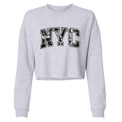 New York City Gift Big Apple Nyc Gift Funny Gift Cropped Pullover Crew