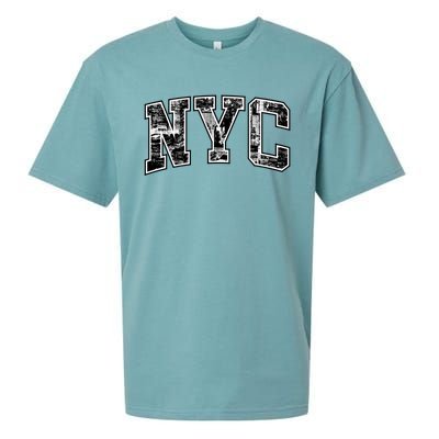 New York City Gift Big Apple Nyc Gift Funny Gift Sueded Cloud Jersey T-Shirt