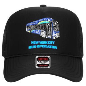 New York City Bus Operator High Crown Mesh Back Trucker Hat