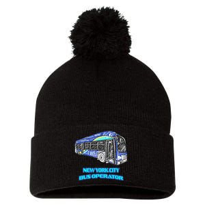 New York City Bus Operator Pom Pom 12in Knit Beanie