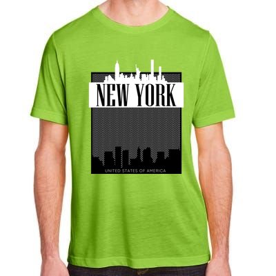 New York City Outfit Fashion Illustration Graphic Skyline Meaningful Gift Adult ChromaSoft Performance T-Shirt