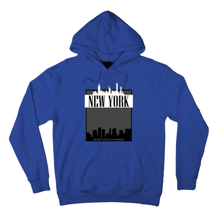 New York City Outfit Fashion Illustration Graphic Skyline Meaningful Gift Hoodie