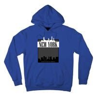 New York City Outfit Fashion Illustration Graphic Skyline Meaningful Gift Tall Hoodie