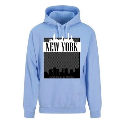 New York City Outfit Fashion Illustration Graphic Skyline Meaningful Gift Unisex Surf Hoodie