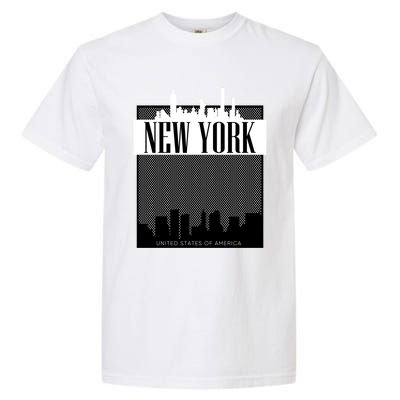 New York City Outfit Fashion Illustration Graphic Skyline Meaningful Gift Garment-Dyed Heavyweight T-Shirt