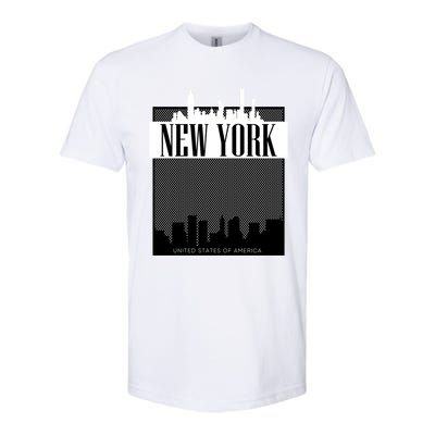 New York City Outfit Fashion Illustration Graphic Skyline Meaningful Gift Softstyle CVC T-Shirt