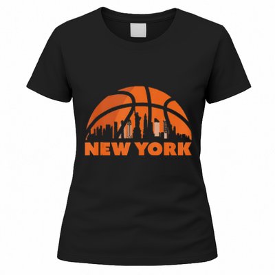 New York City Skyline New York Basketball Fan Jersey Women's T-Shirt