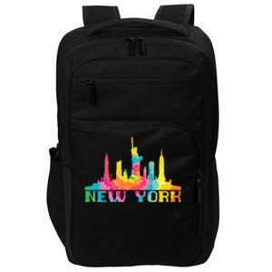 New York City Skyline Nyc Tie Dye Liberty Impact Tech Backpack