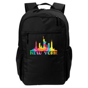 New York City Skyline Nyc Tie Dye Liberty Daily Commute Backpack