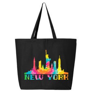 New York City Skyline Nyc Tie Dye Liberty 25L Jumbo Tote