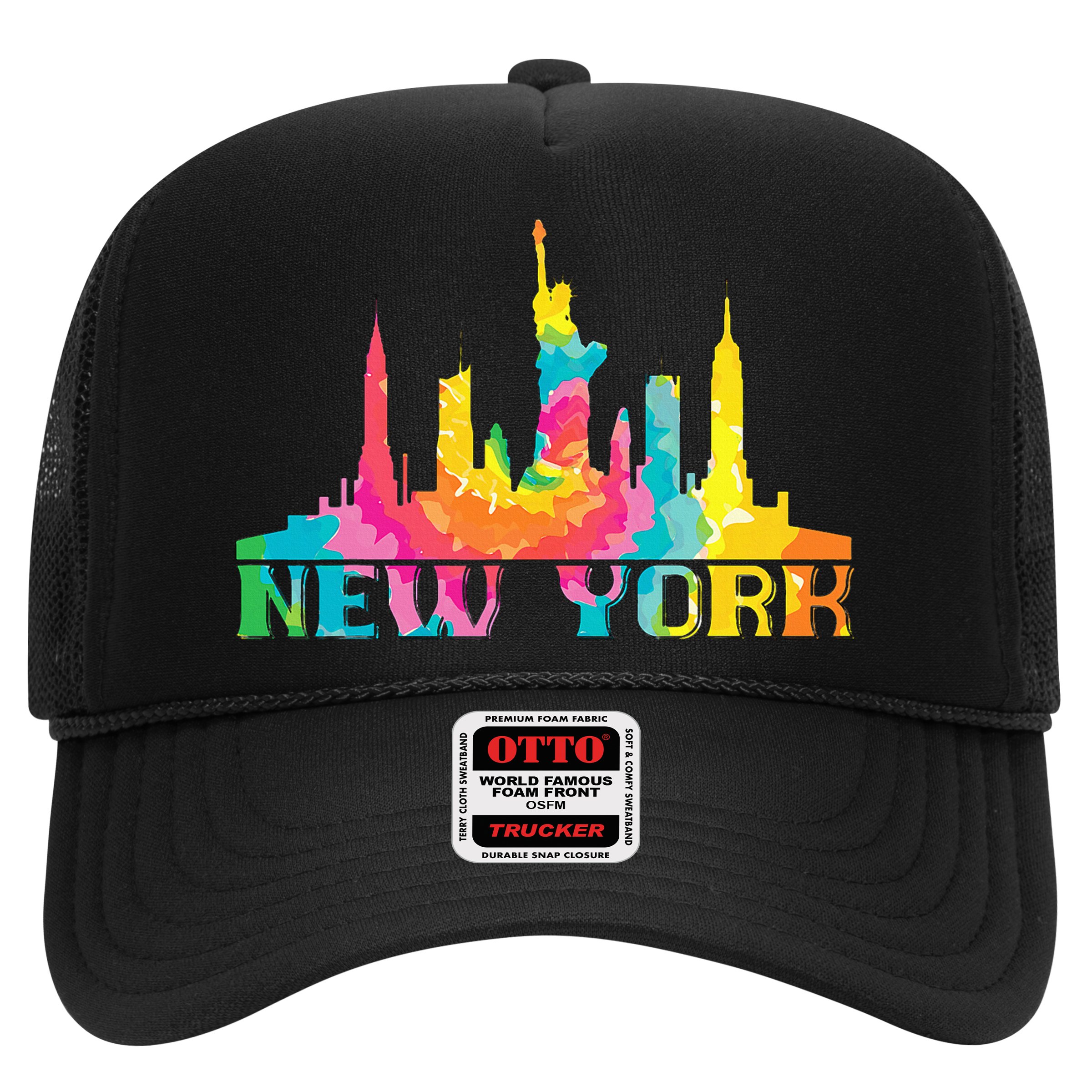 New York City Skyline Nyc Tie Dye Liberty Hat