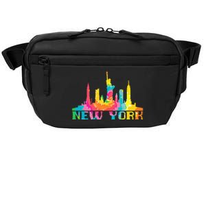 New York City Skyline Nyc Tie Dye Liberty Crossbody Pack