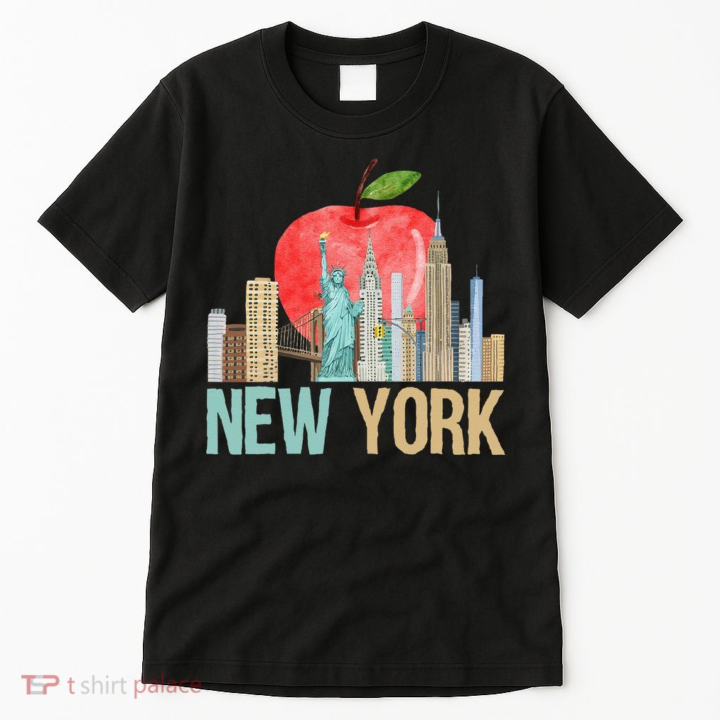 New York City NYC Iconic Skyline Big Apple Gift Souvenir Tall T-Shirt