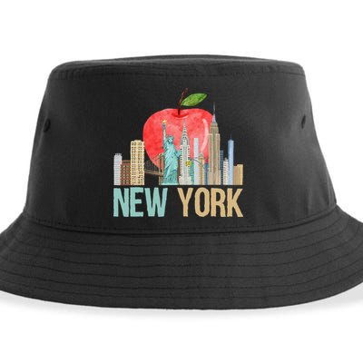 New York City NYC Iconic Skyline Big Apple Gift Souvenir Sustainable Bucket Hat